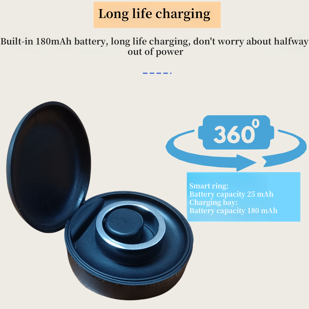 Mini charging compartment smart ring mobile remote control