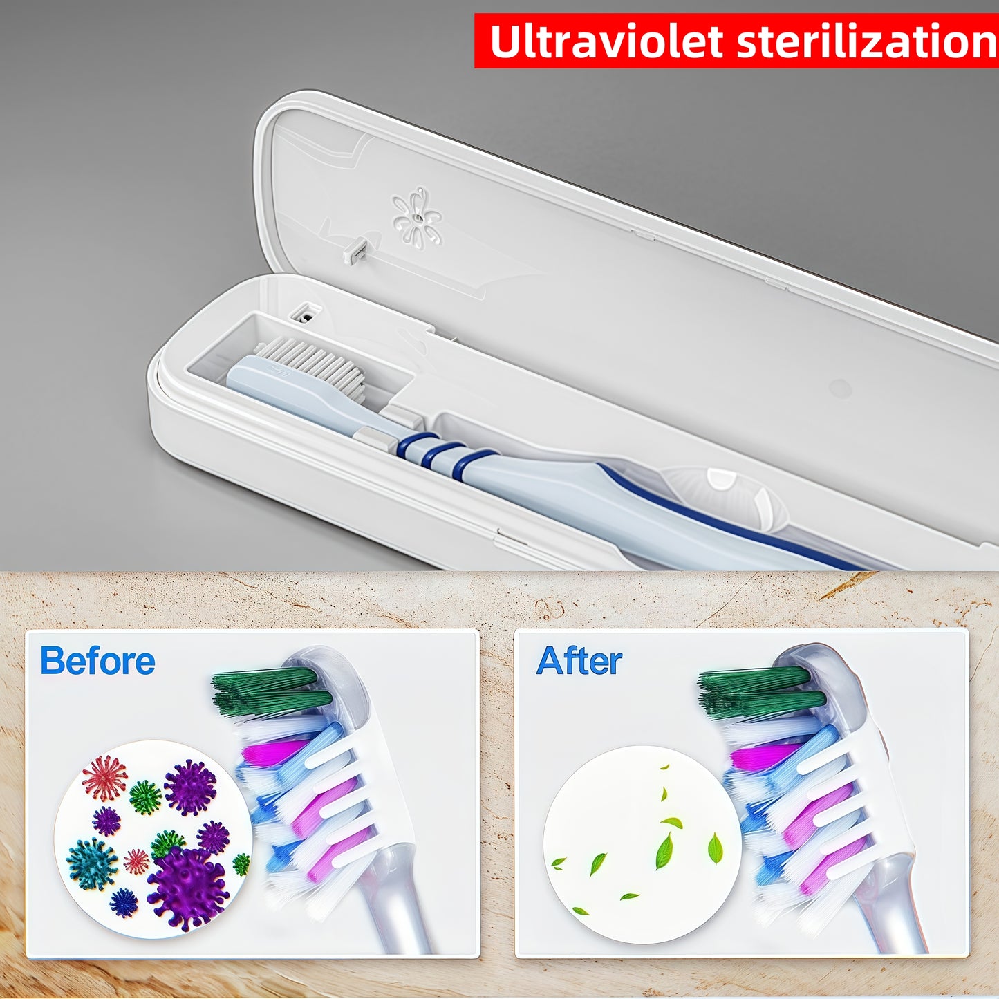 ZL-34 UV Toothbrush Sterilizer Travel toothbrush case