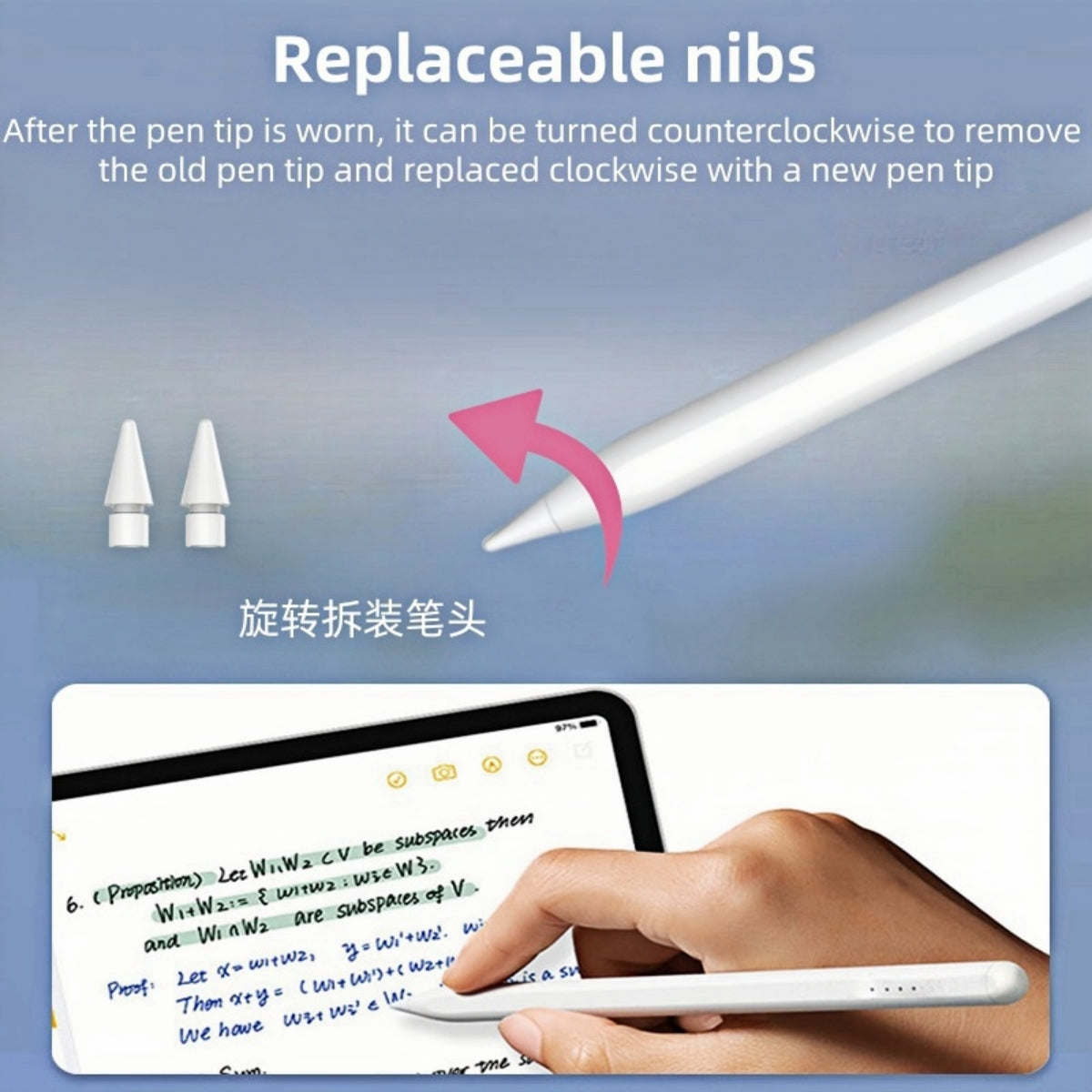 Smart capacity pen for iPad