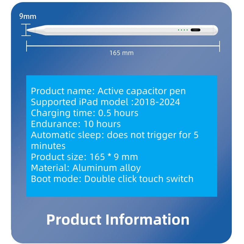 Smart capacity pen for iPad